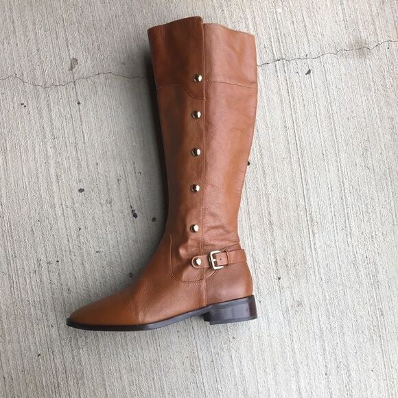 MICHAEL Michael Kors NWOT Cognac Tall Leather Riding boots - Picture 5 of 13